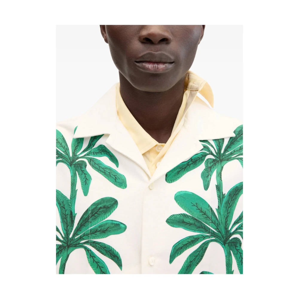 Jacquemus Beige Palmboomprint Shirt Multicolor Heren