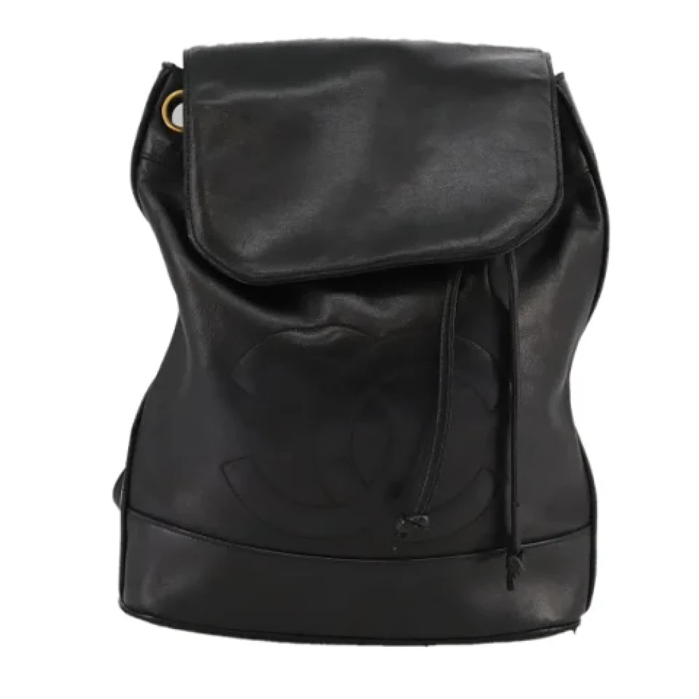 Chanel Vintage Pre-owned Leather crossbody-bags Black Dames