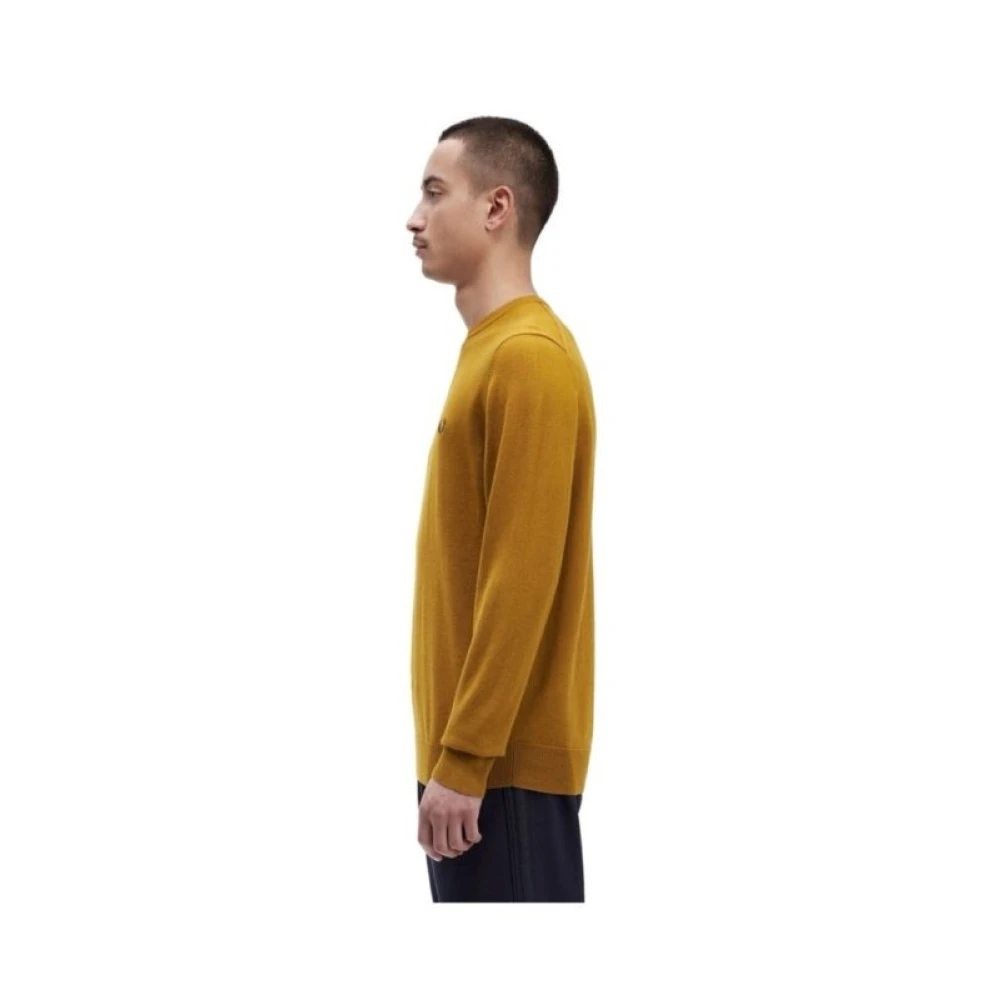 Fred Perry Klassieke Crewneck Sweater Yellow Heren