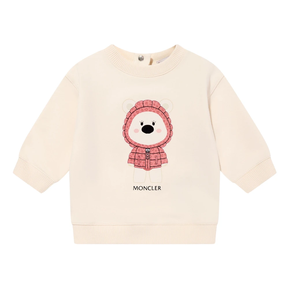 Moncler Beige Bear Sweatshirt - Female - Kids Sweatshirts - 12 M - Kids