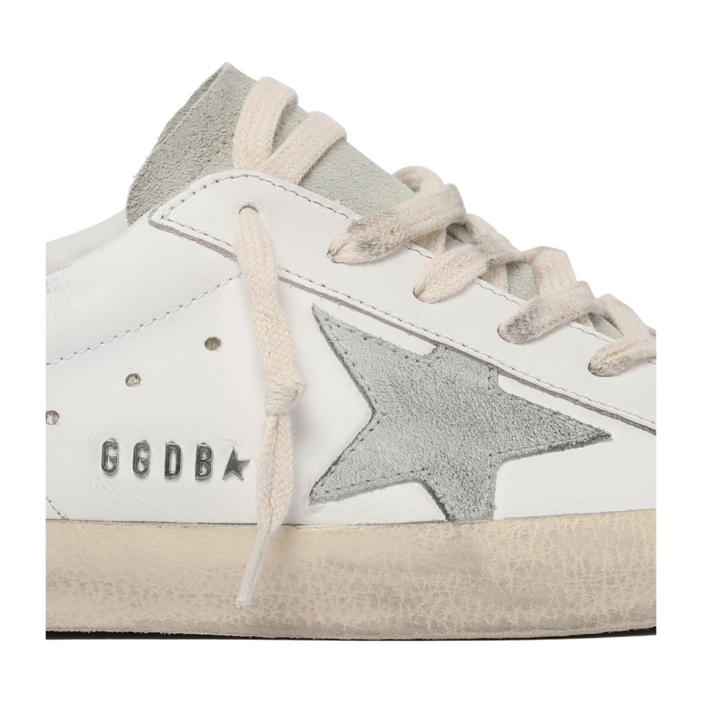 Golden Goose Witte Super Star Glitter Sneakers White Dames