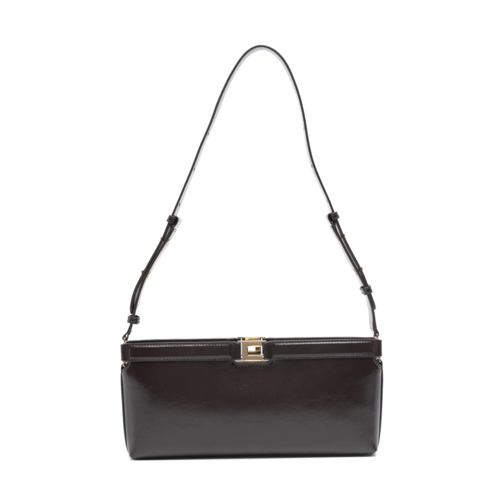 Elisabetta Franchi Brown Shoulder Bags, Female, One Size, Rectangular Shoulder Bag