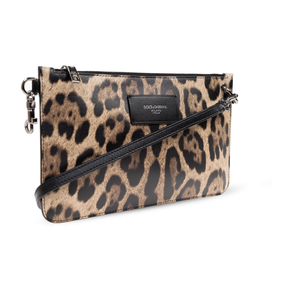 Dolce & Gabbana Dierenprint schoudertas Brown Heren