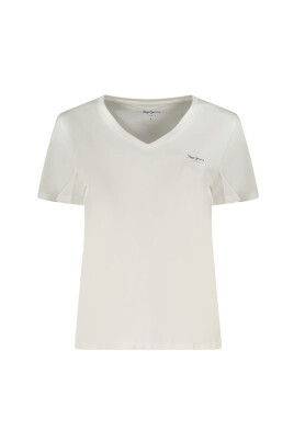 vit-bomull-v-hals-logo-t-shirt