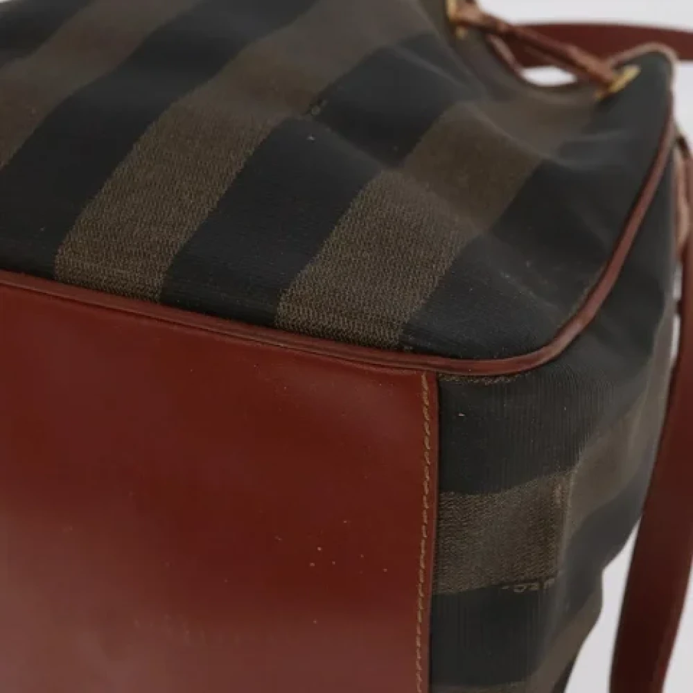 Fendi Vintage Pre-owned Canvas shoulder-bags Black Dames