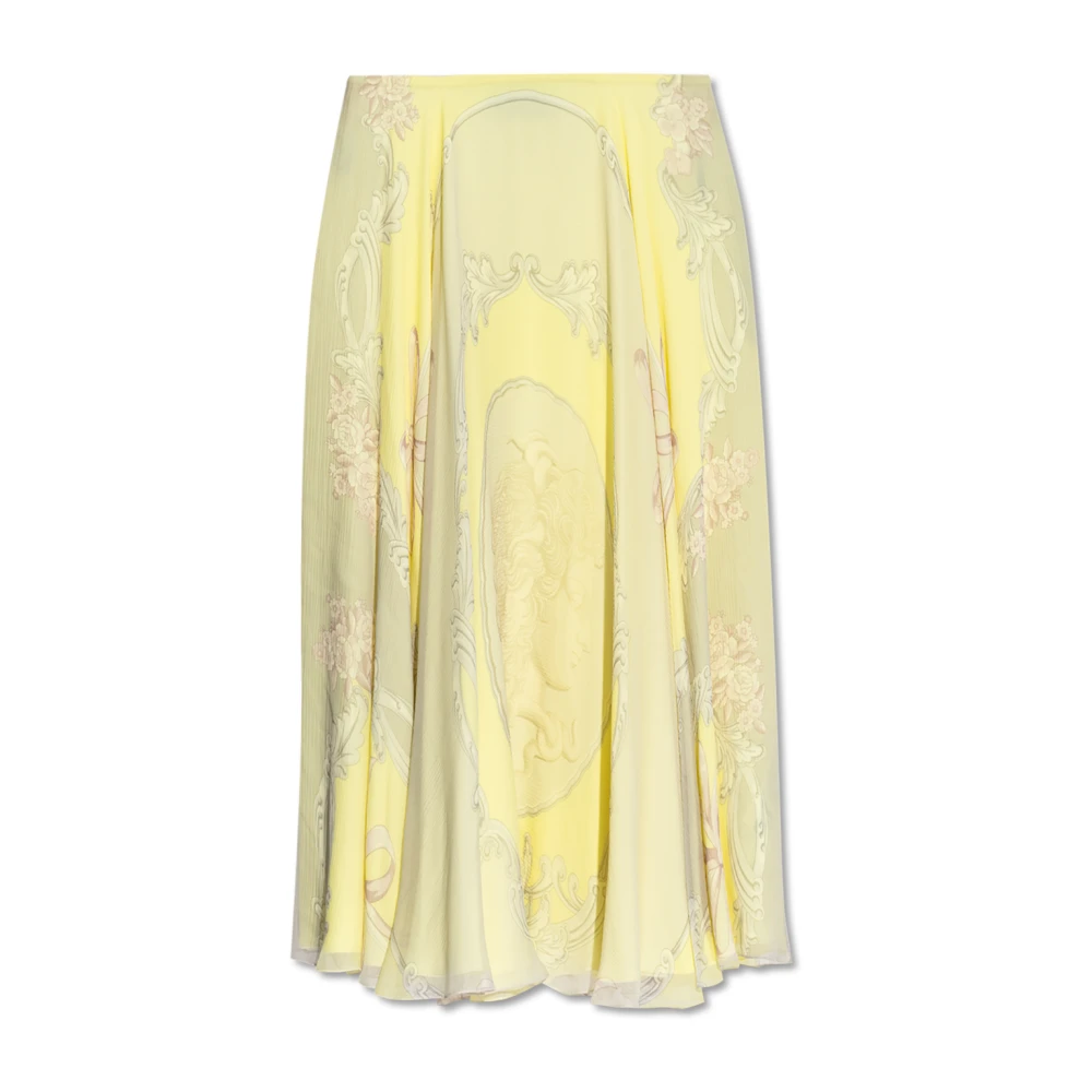 Versace Rok met Medusa Cameo-print Yellow Dames