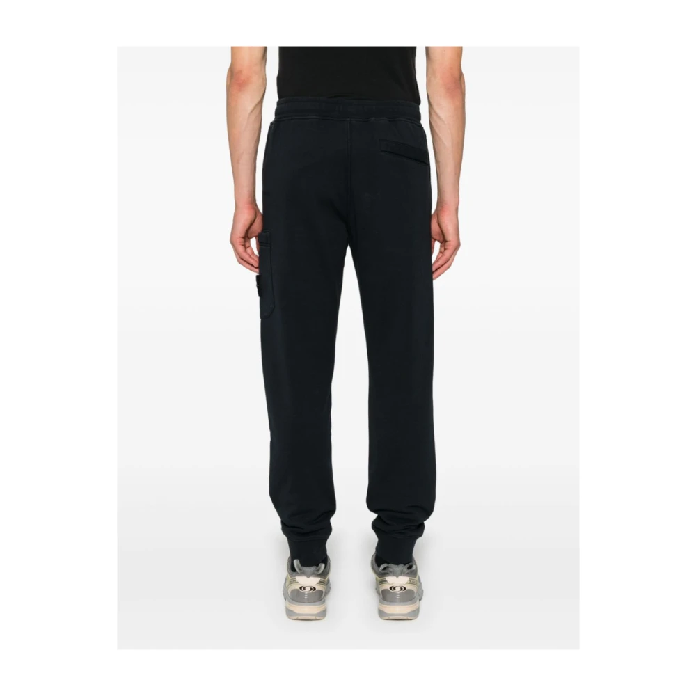 Stone Island Blauwe Katoenen Joggingbroek Blue Heren