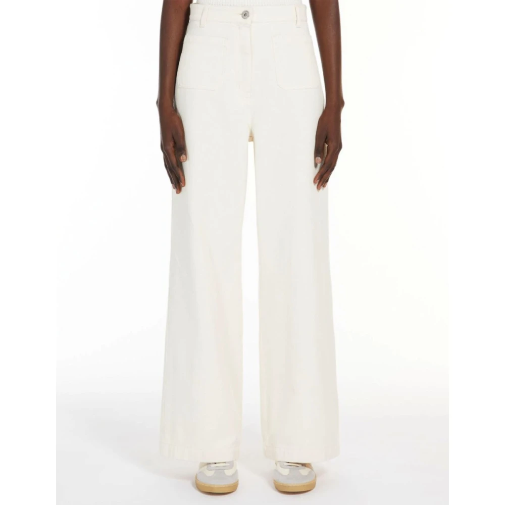 Max Mara Weekend Ecru Filter Broek Beige Dames
