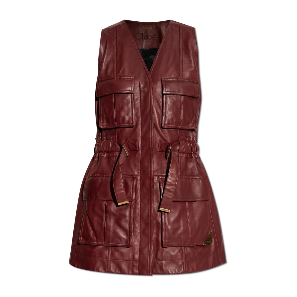 Chloé - Jackets > Vests - Red - Chloé - Modalova