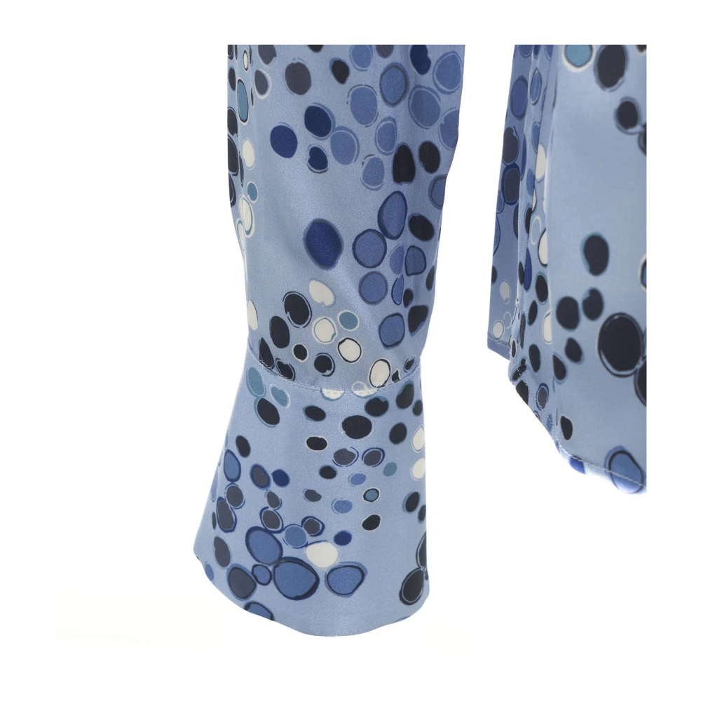 Himon's Blauwe Shirts Aw24 Model Hoogte 178cm Blue Dames