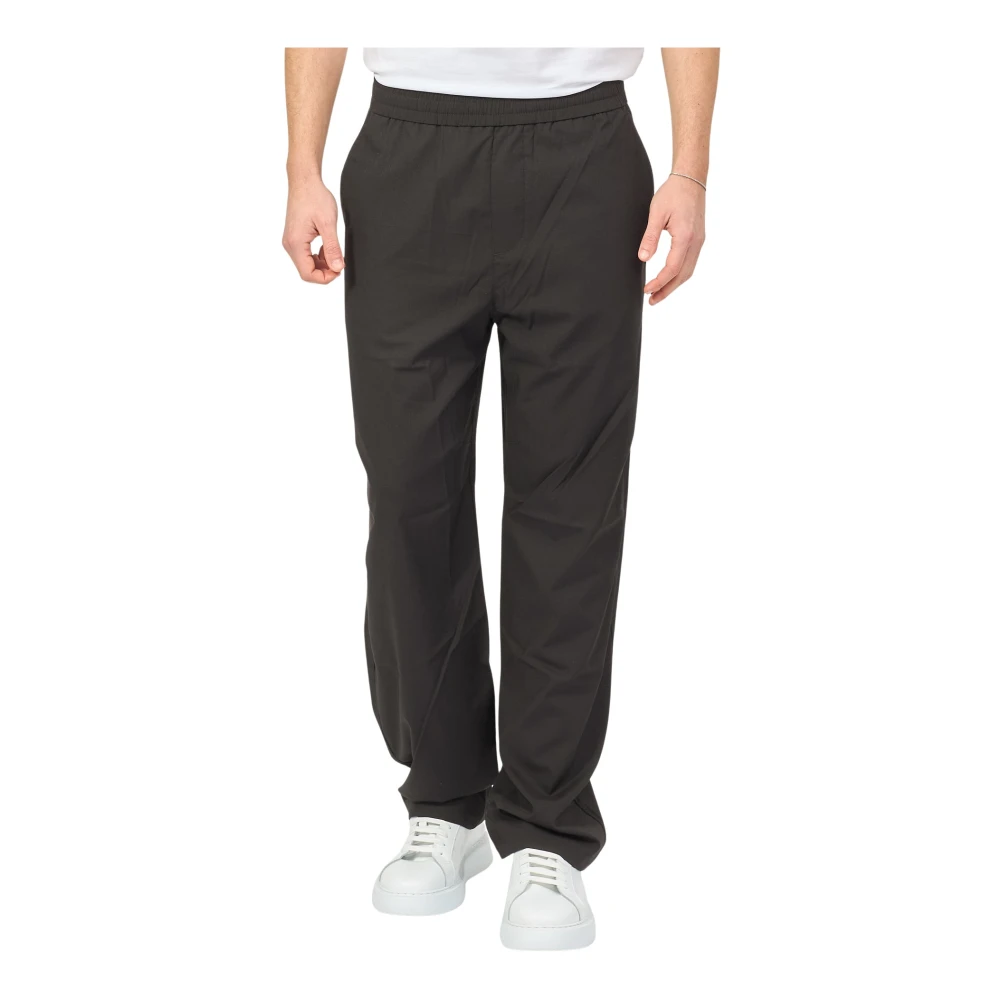 Armani Exchange Men's Black Straight Trousers, W31, Elastic Waist Trousers