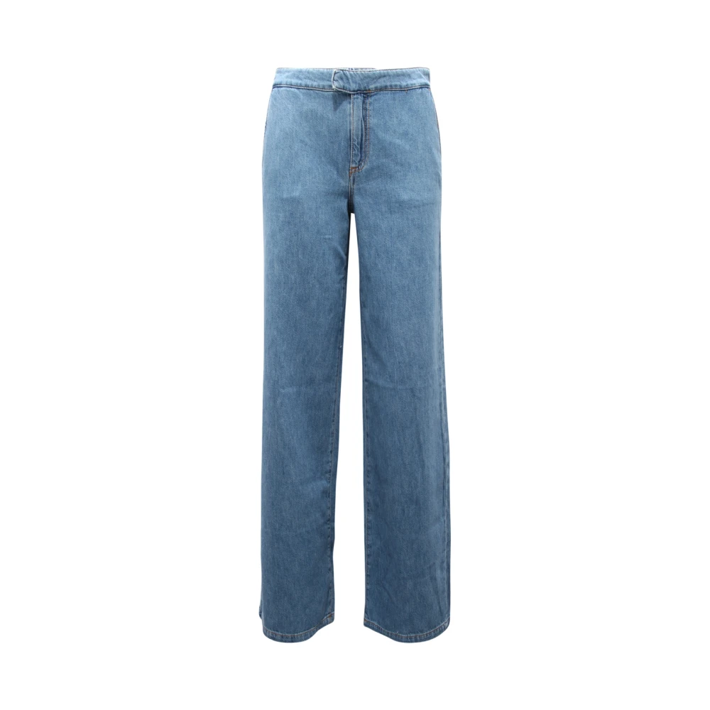 Twinset Women's Blue Denim Trousers Made In Italy