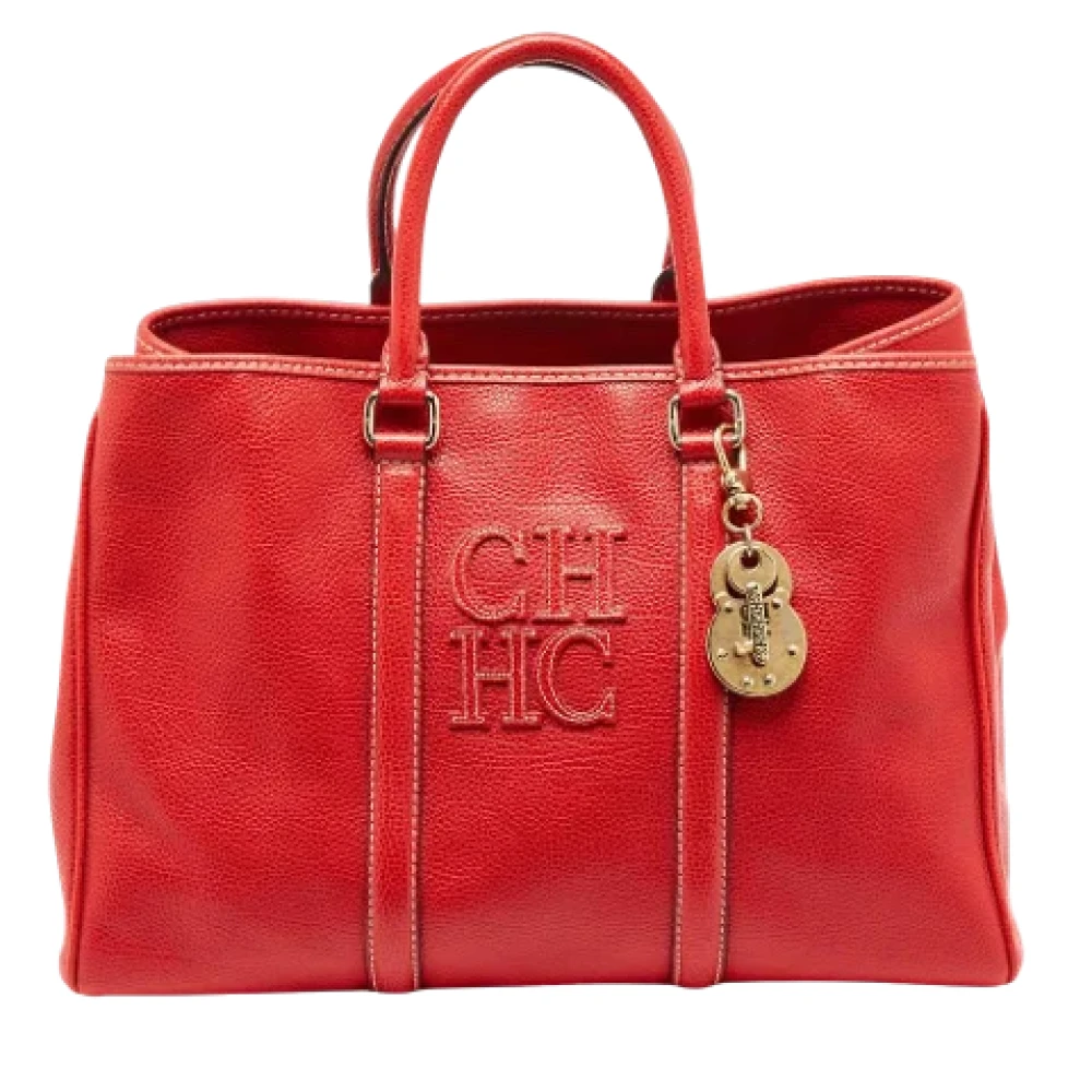 Carolina Herrera Pre-owned Leather handbags Red Dames