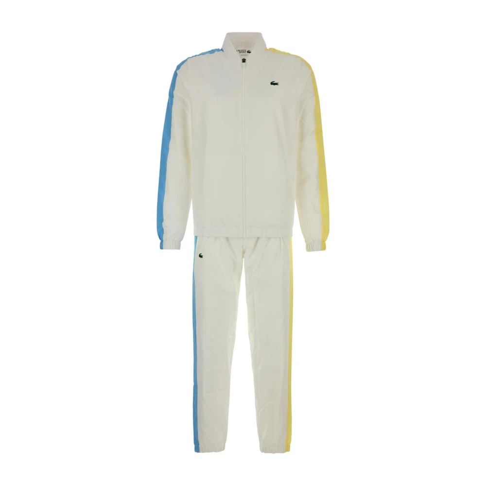 Lacoste Stijlvol wit polyester trainingspak White Heren