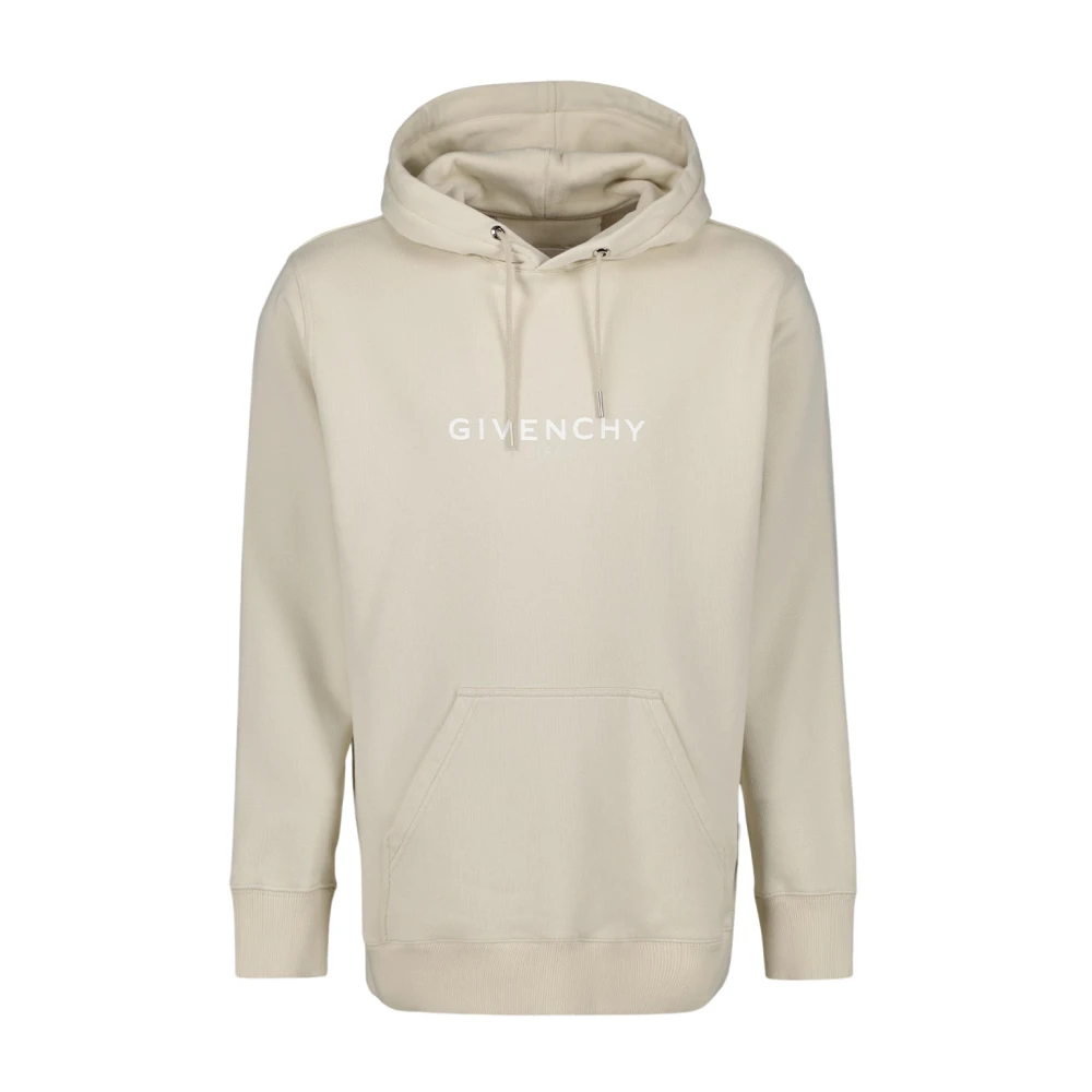 Givenchy Logo Hoodie Sweatshirt Beige Heren