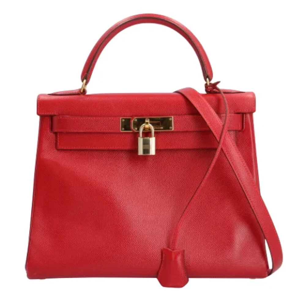 Hermès Vintage Pre-owned Leather shoppers Red Dames