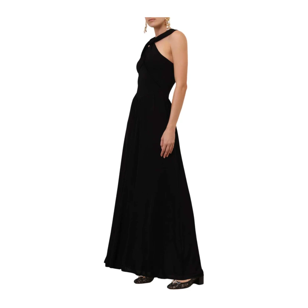 Zimmermann Zwart Halternek Midi Jurk Black Dames