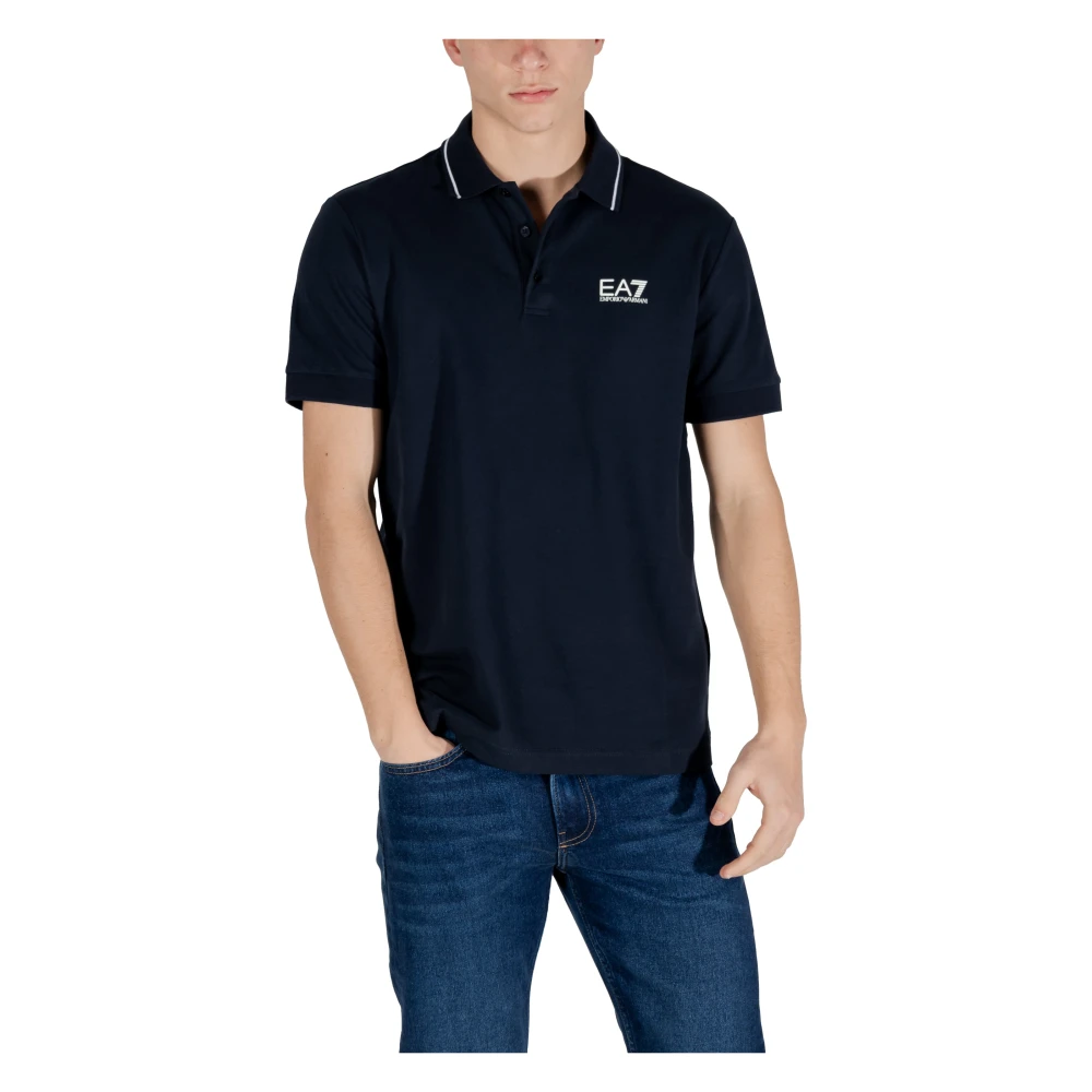 Emporio Armani EA7 Korte Mouw Polo Lente Zomer Collectie Blue Heren