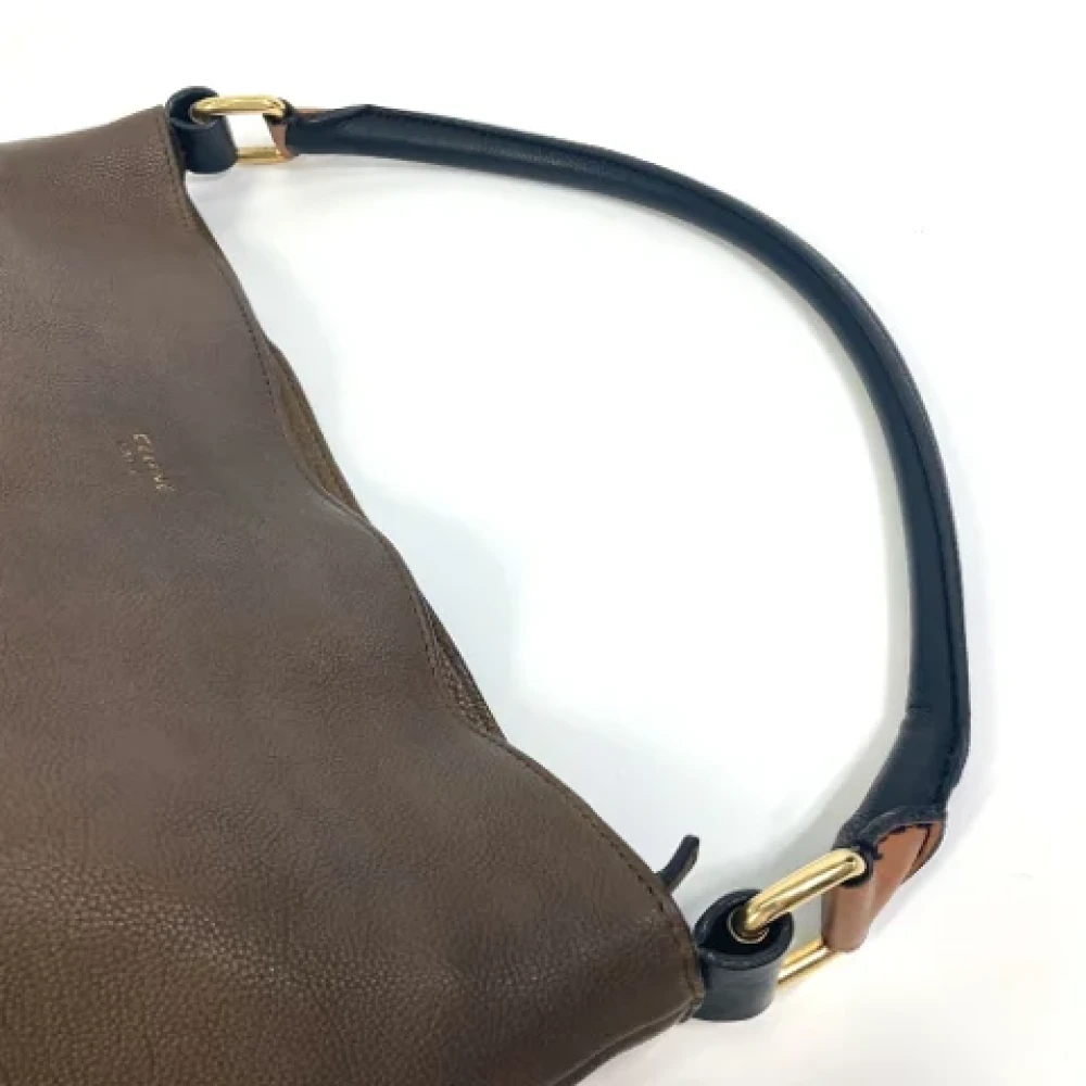 Celine Vintage Pre-owned Leather shoulder-bags Brown Dames