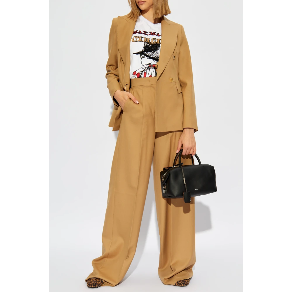 Max Mara Geplooide broek Senna Brown Dames