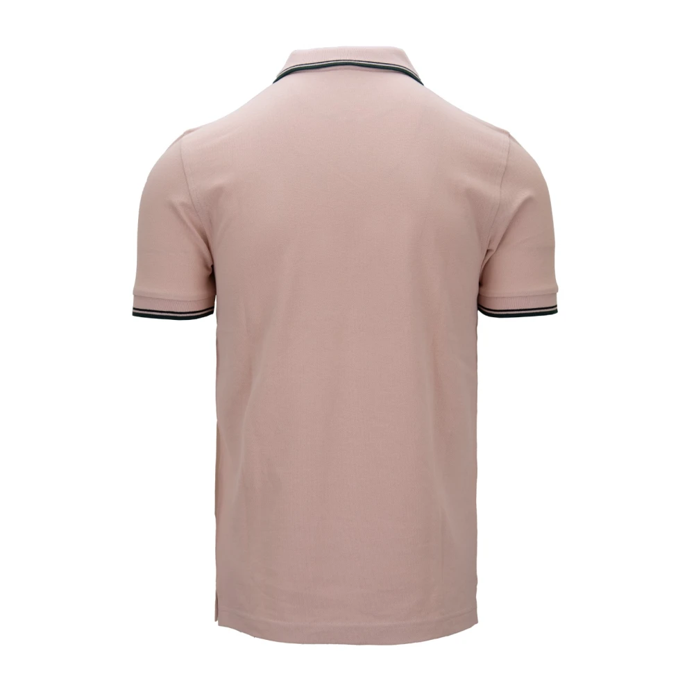 Fay Heren Button Polo Shirt Pink Heren