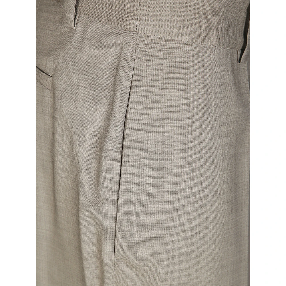 P.a.r.o.s.h. Koele Wol Basis Broek Beige Dames