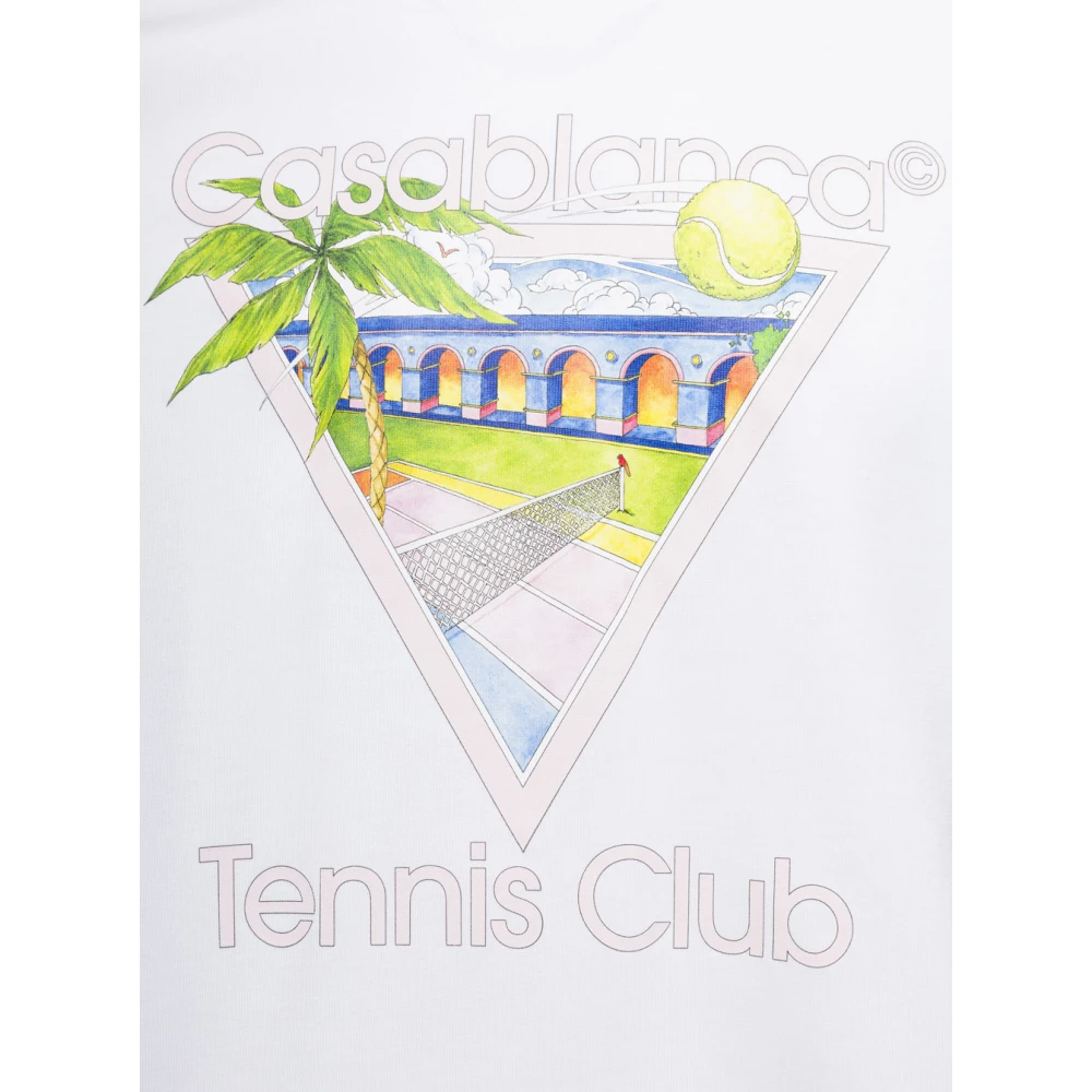 Casablanca Tennis Club Icon Wit T-shirt White Heren