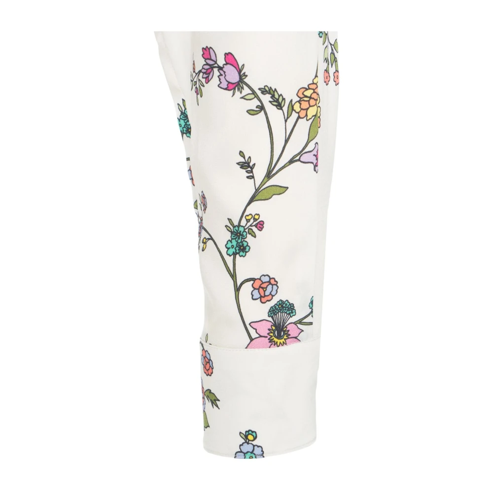 Himon's Witte Bloes Bloemen Elegant Stijl Multicolor Dames