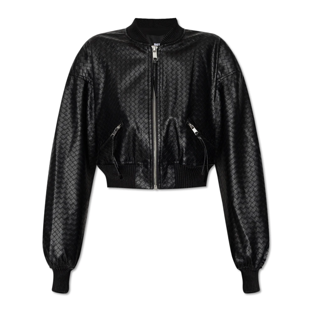Rotate Birger Christensen Jas gemaakt van eco-leer Black Dames