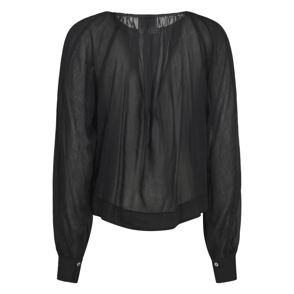 Forte Zwarte Overhemd Stijlvol Black Dames