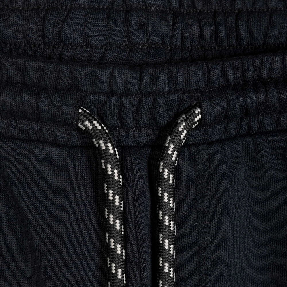 Munich Slim Fit Katoenen Sweatpants met Geribbelde Boorden Black Heren