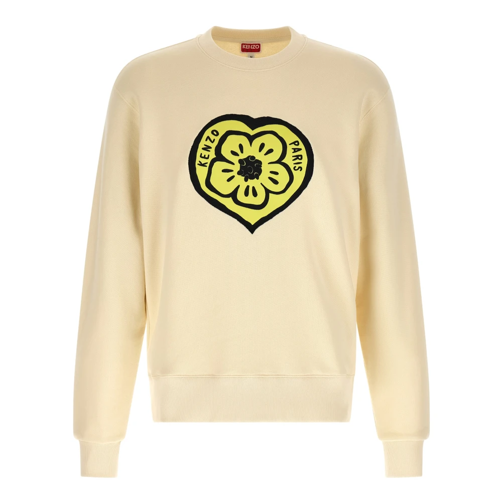 Kenzo Herr Beige Sweatshirts & Hoodies S, Bomull, Boke Heart Sweatshirt