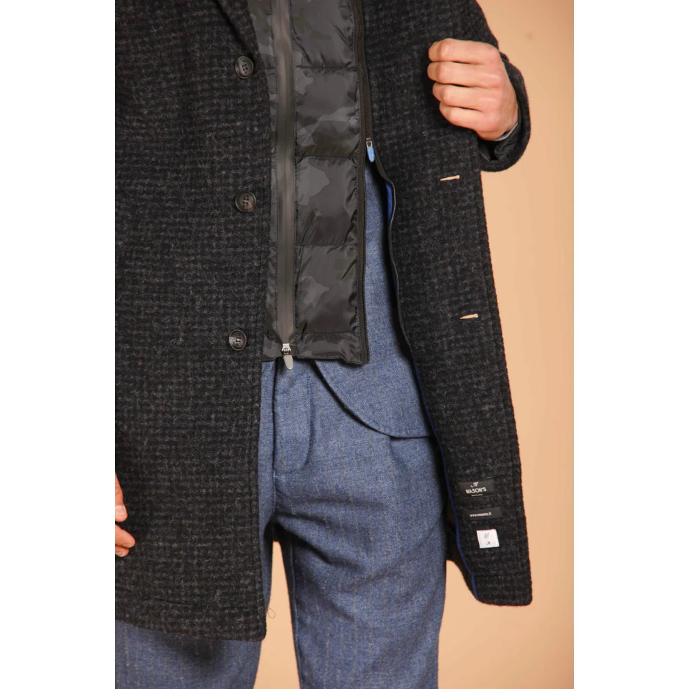 Mason's Heren wollen jas met Galles patroon Blue Heren