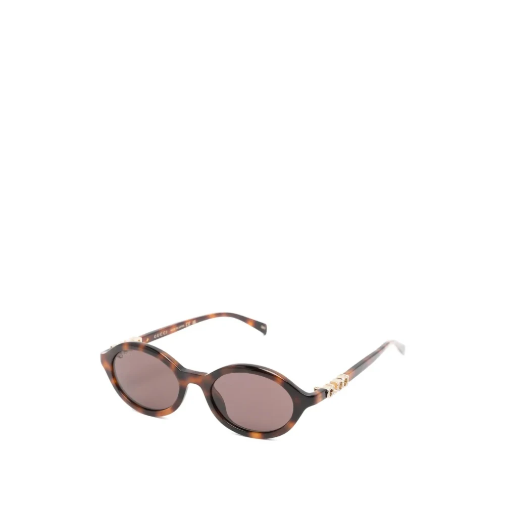 Gucci Brown Sunglasses, Female, 51 Mm, Round Frame Sunglasses