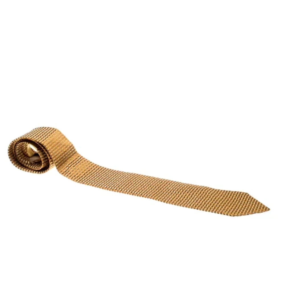 Salvatore Ferragamo Pre-owned Silk home-office Yellow Heren