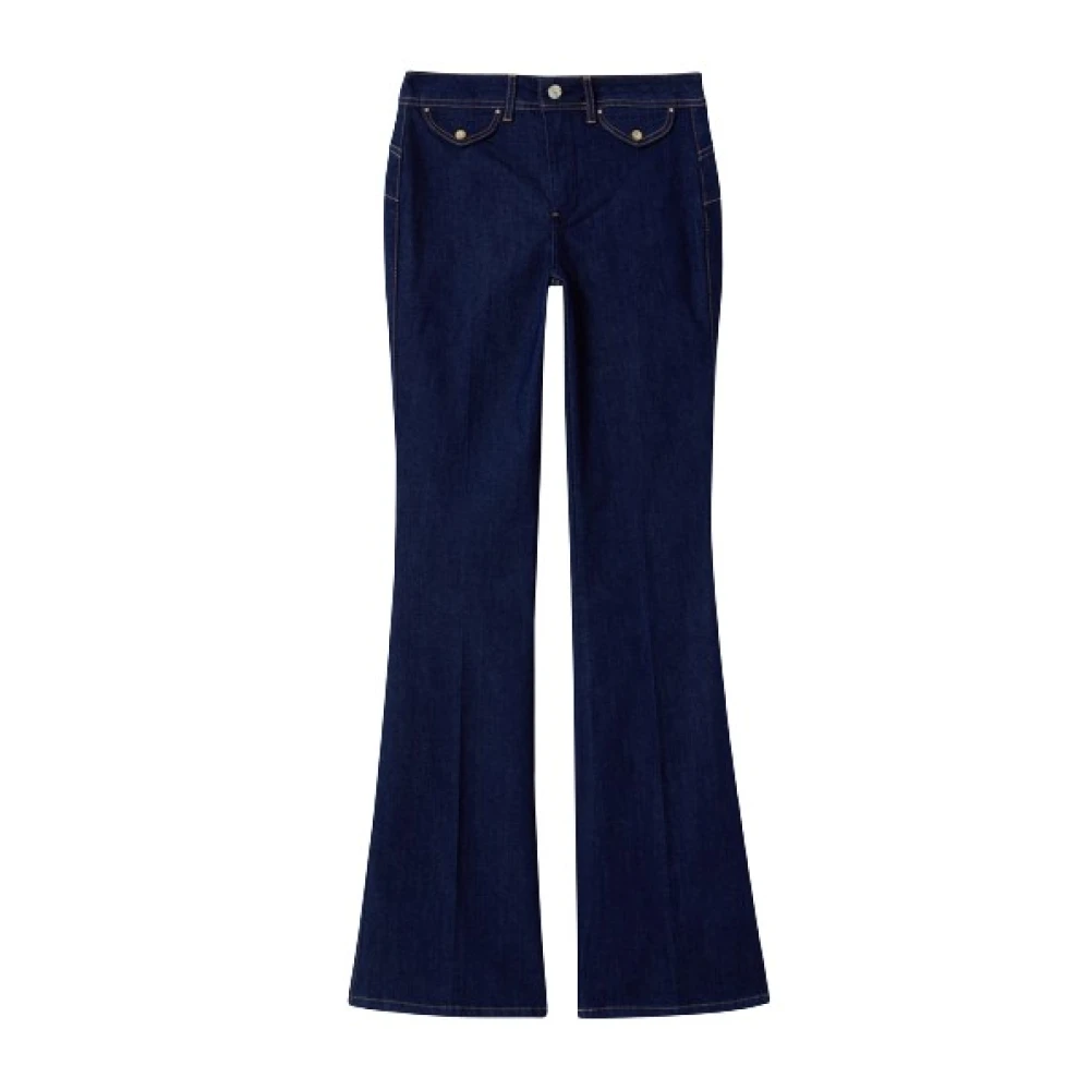 Liu Jo Flare Jeans in ruwe denim met hoge taille Blue Dames