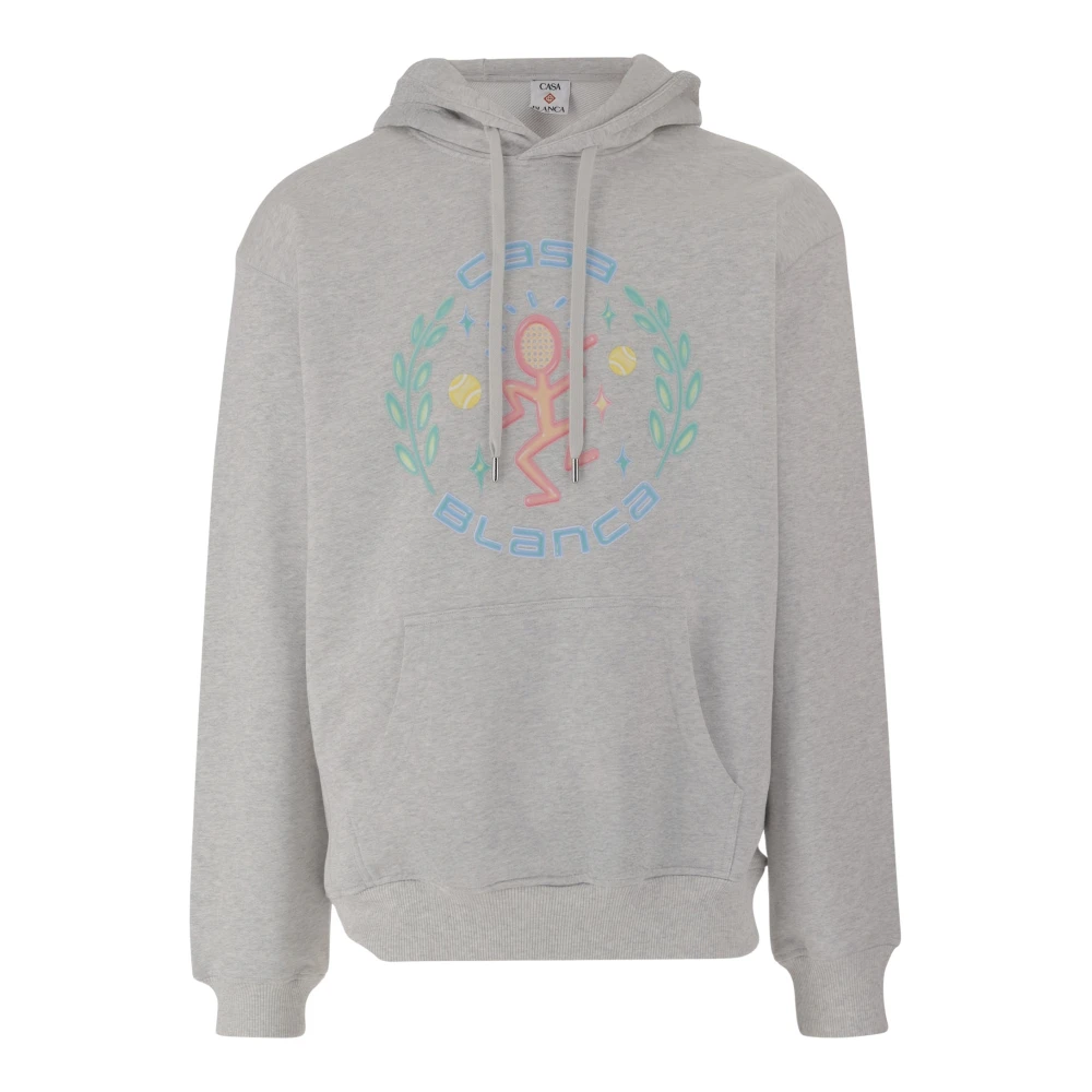 Casablanca Men's Gray Cotton Sweatshirt With Logo - Hoodies - L - Sweatshirts & Hoodies