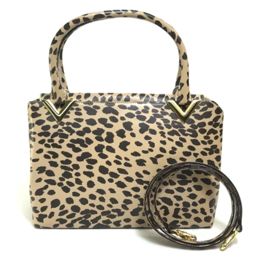 Valentino Vintage Pre-owned Leather handbags Beige Dames