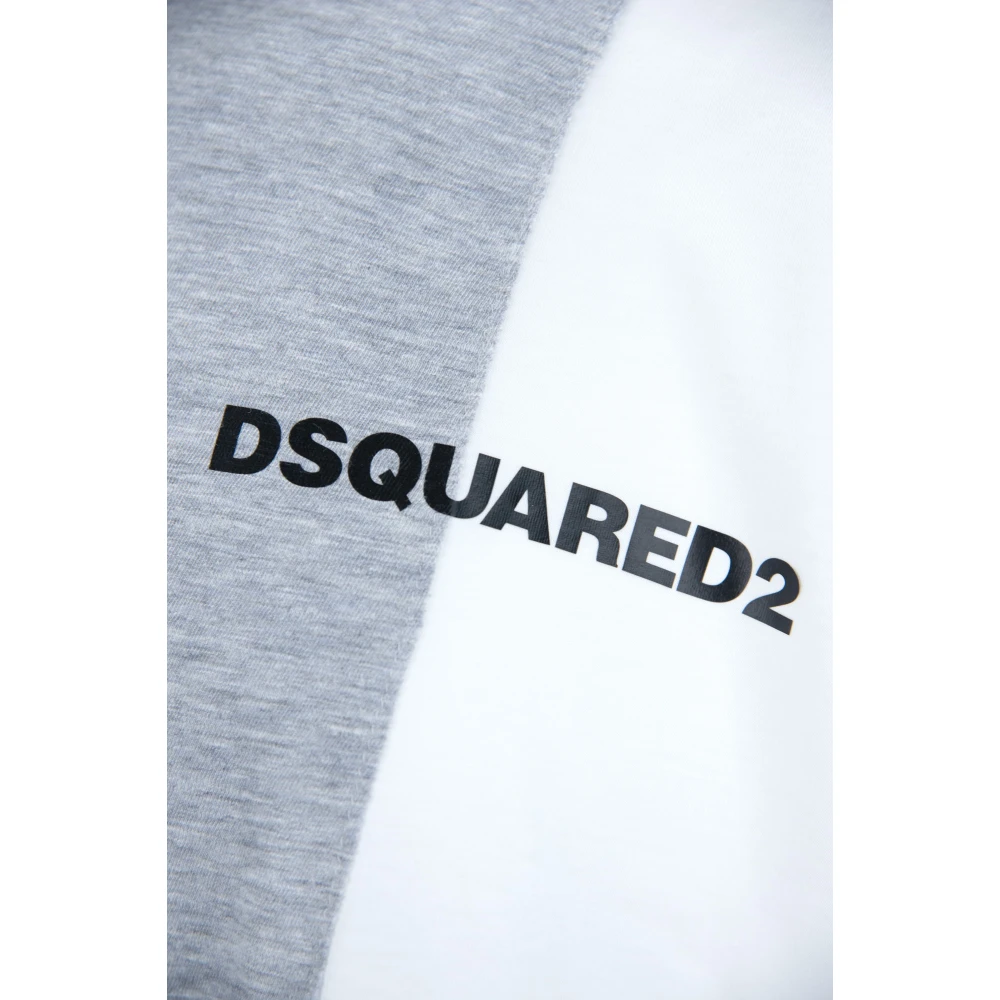 Dsquared2 Oversized T-Shirt met Ribboord voor Heren Gray Heren