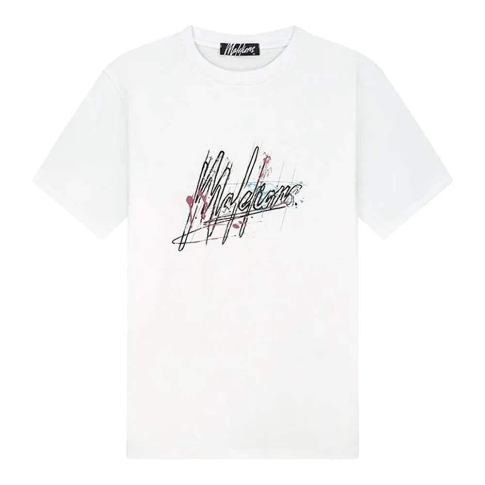 Malelions Splash Signature T-Shirts Herenlions White Heren