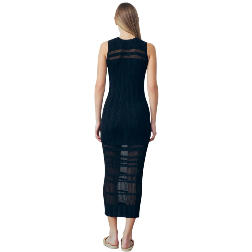 Gaëlle Paris Elegante Midi Jurk Black Dames