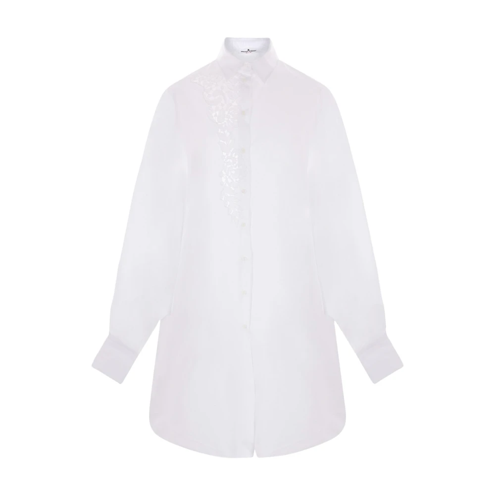 Ermanno Scervino Witte Oversized Kant Inzet Shirt White Dames