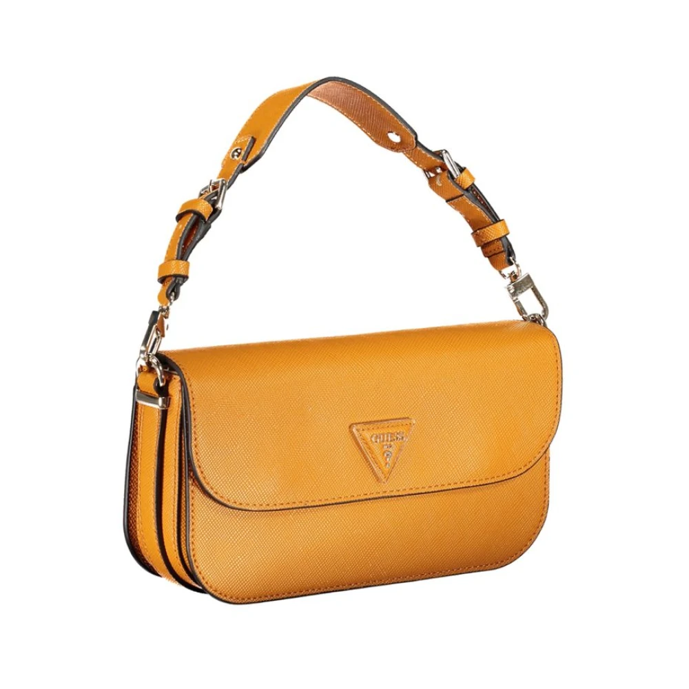 Guess Oranje Polyethyleen Handtas met Verstelbare Handvat en Schouderband Orange Dames