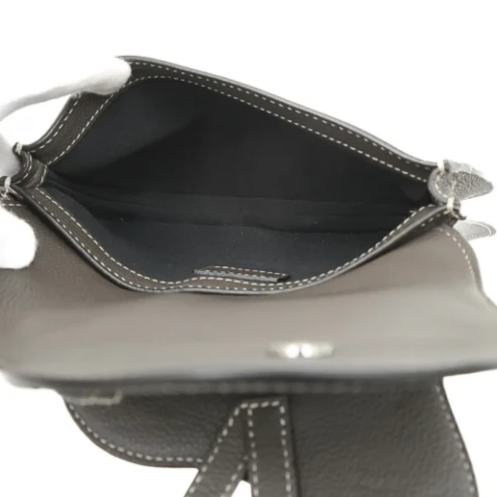 Dior Vintage Pre-owned Leather dior-bags Gray Dames