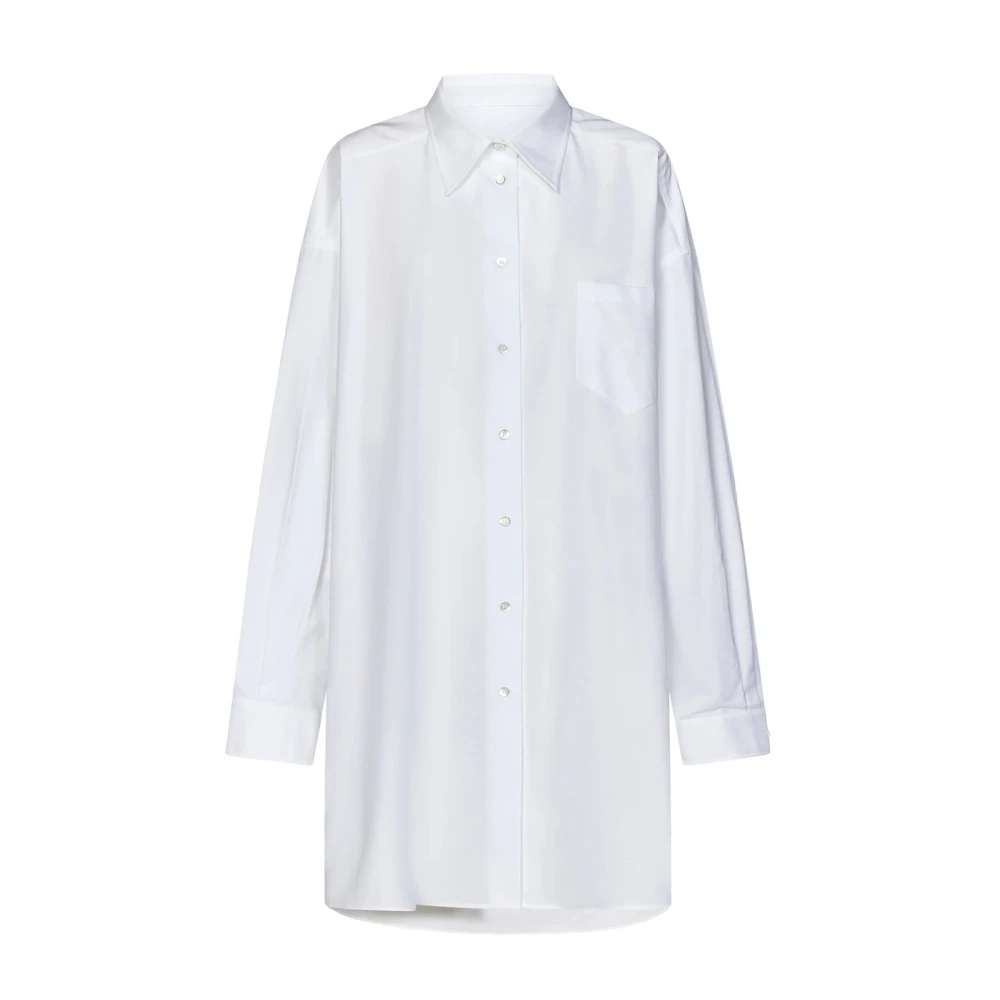 Maison Margiela Women's White Long Sleeve Button-Up Shirt - Shirts - S - Blouses & Shirts