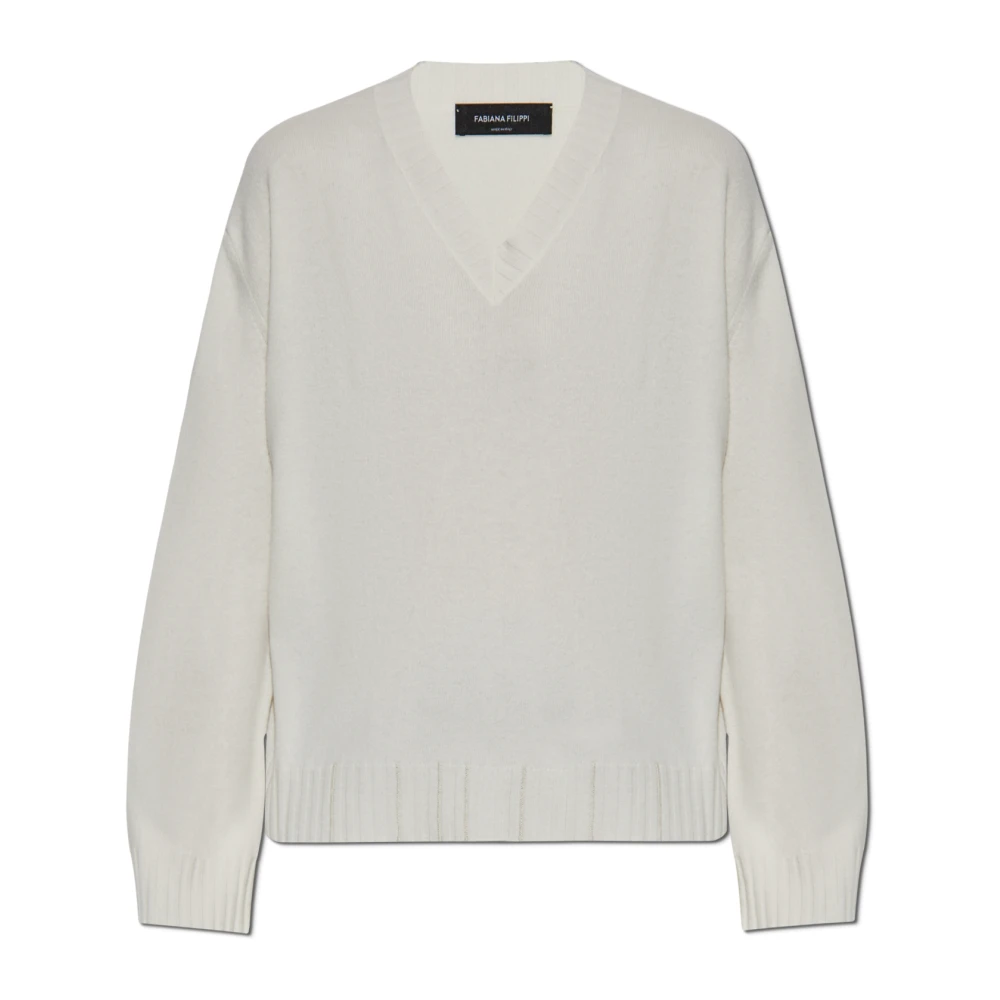 Fabiana Filippi Women's Beige Wool Jumper