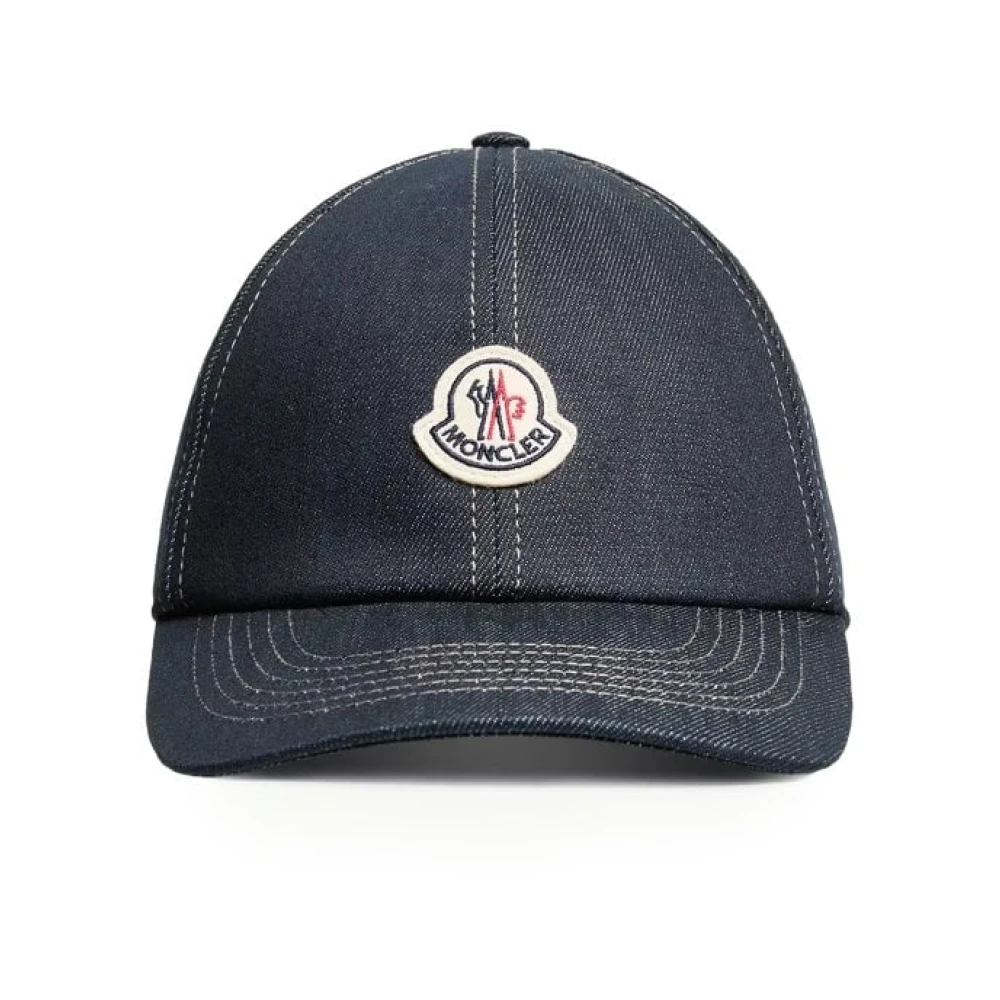 Moncler , Hats & Caps, Male, Blue, One Size, Archive Logo Cap