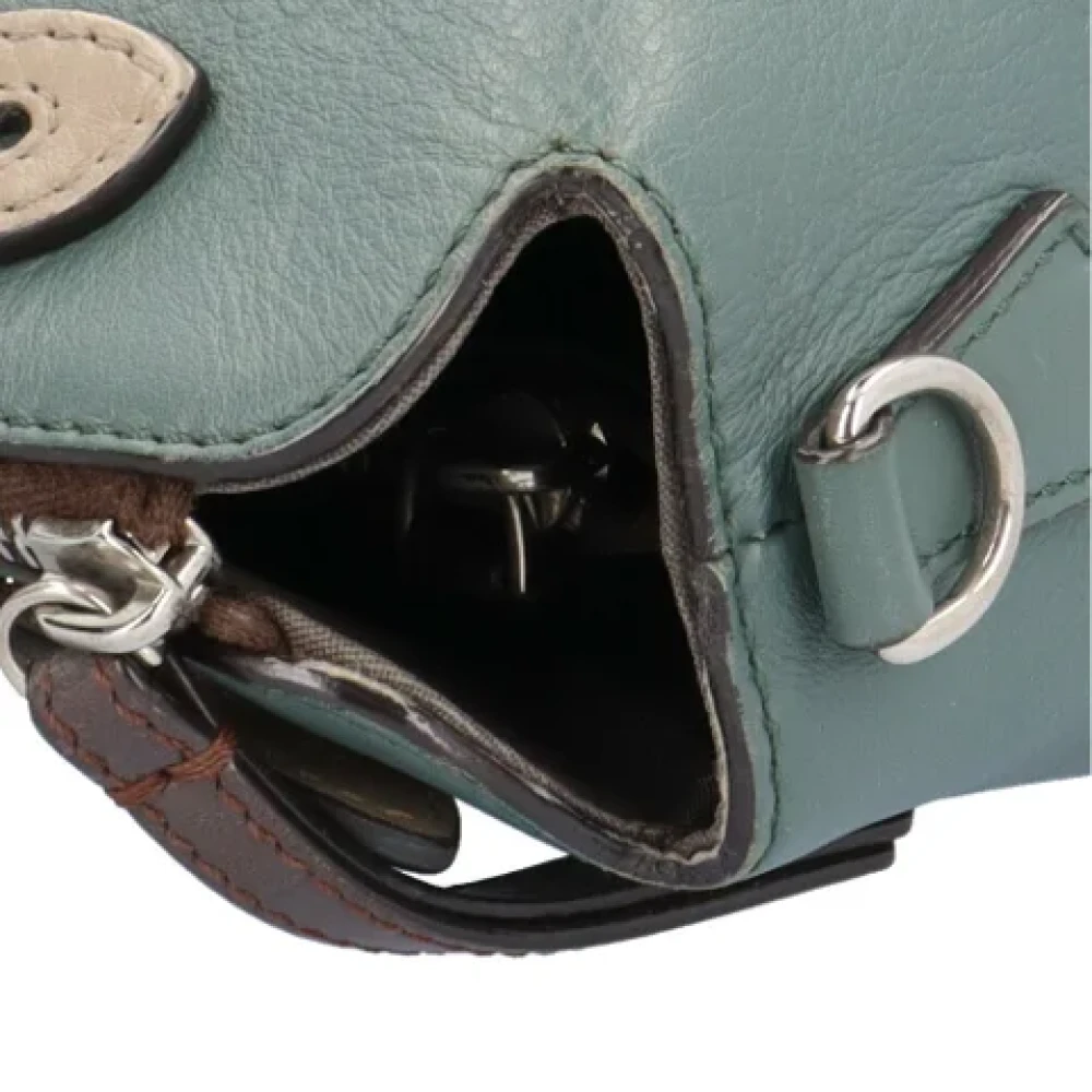 Fendi Vintage Pre-owned Leather shoulder-bags Green Dames