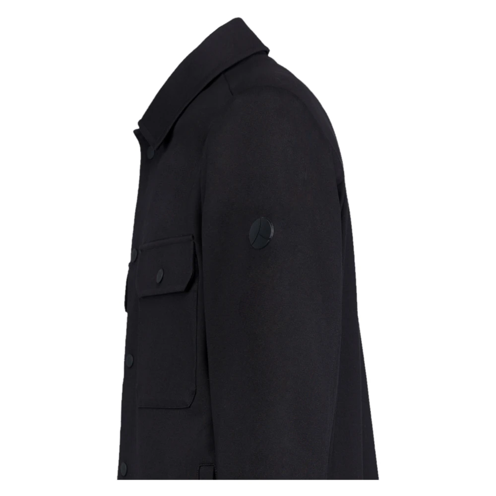 People of Shibuya Technische sweatshirt shirt met nylon voering Black Heren