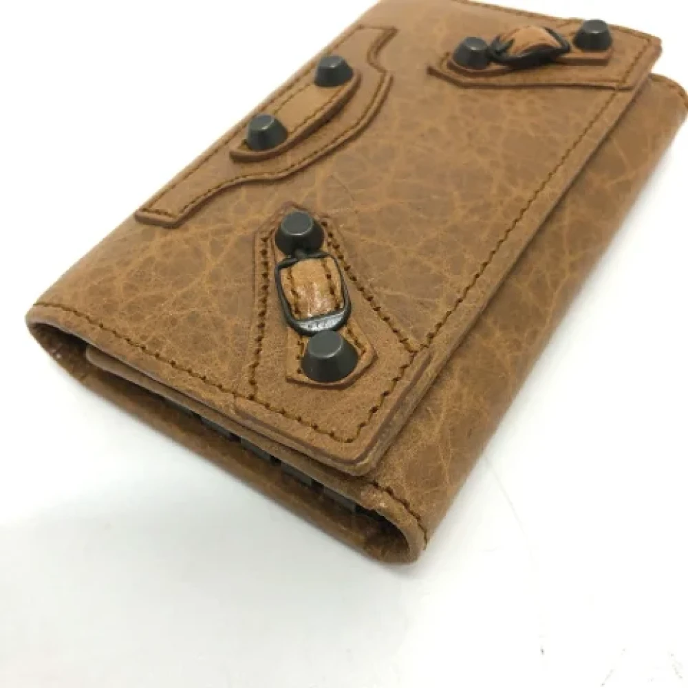 Balenciaga Vintage Pre-owned Leather key-holders Brown Dames